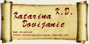 Katarina Dovijanić vizit kartica